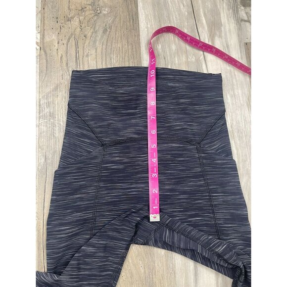 Lululemon Power Thru High Rise Tight Leggings 2 28" Heathered Black Pockets - Picture 10 of 11
